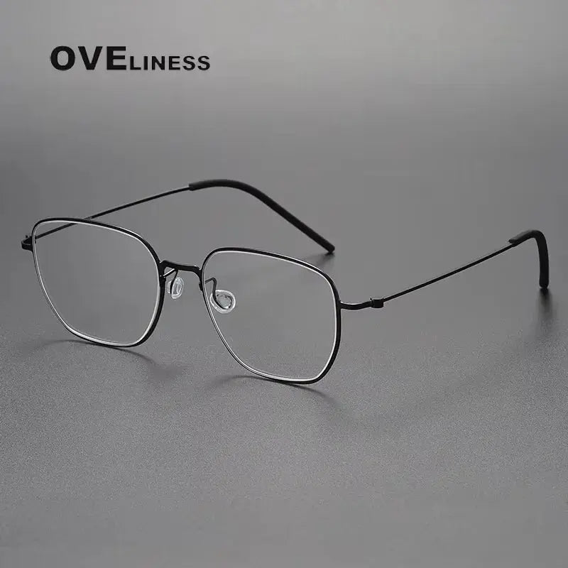 Unisex Polygon Full Rim Titanium Prescription Glasses 55274 — view 7 | Rx Spectacle