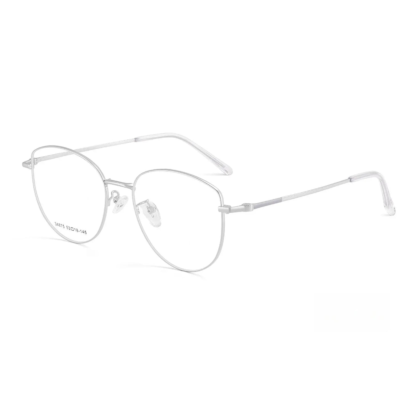 Women's Cat Eye Full Rim Alloy Prescription Glasses 34875 — view 7 | Rx Spectacle