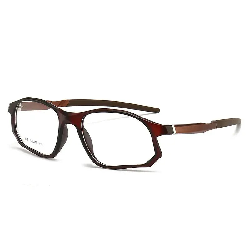 Unisex Square Full Rim TR90 Sports Glasses 5853 — view 9 | Rx Spectacle