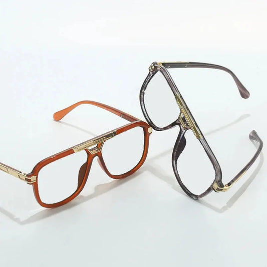 Men's Square Full Rim Double Bridge Prescription Glasses 271400 — view 1 | Rx Spectacle