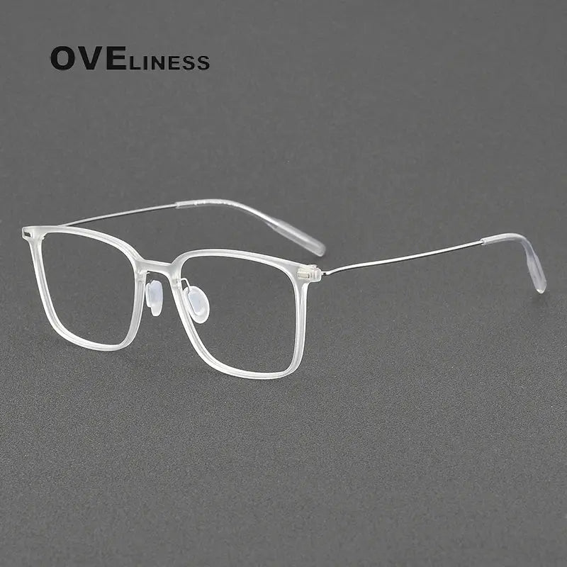 Women's Square Full Rim Titanium Prescription Glasses 368673 — view 8 | Rx Spectacle