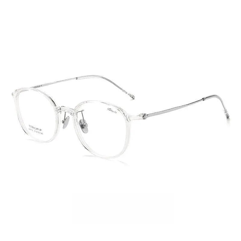 Unisex Round Full Rim Titanium Prescription Glasses L9113y — view 2 | Rx Spectacle