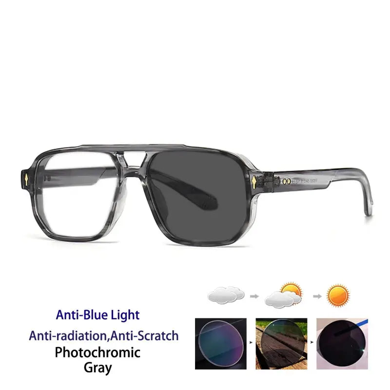 Unisex Square Full Rim TR90 Double Bridge Reading Glasses 76061 — view 10 | Rx Spectacle