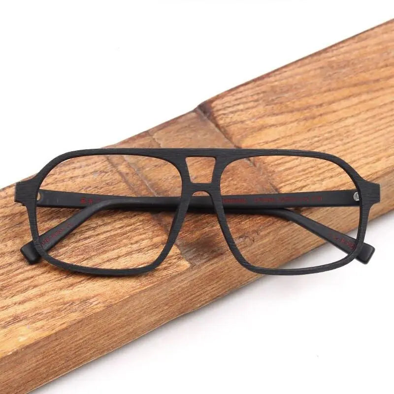 Unisex Square Full Rim Acetate Double Bridge Prescription Glasses Ft8896 — view 10 | Rx Spectacle