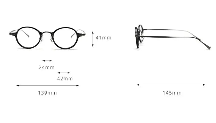 Unisex Round Full Rim Titanium Prescription Glasses 635957 — view 2 | Rx Spectacle