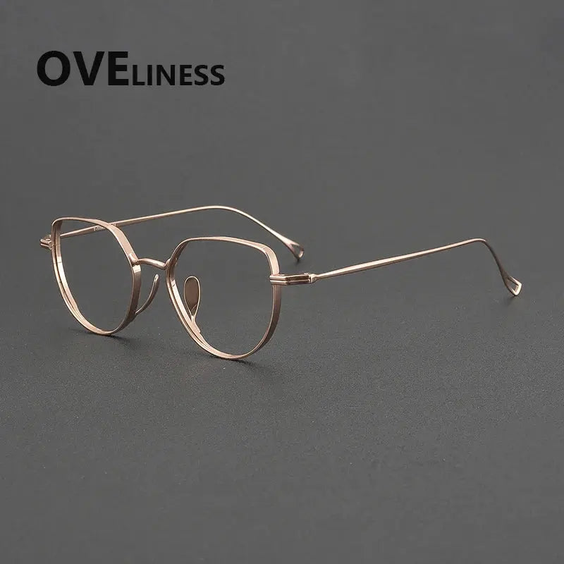 Unisex Cat Eye Full Rim Titanium Prescription Glasses 643002 — view 3 | Rx Spectacle