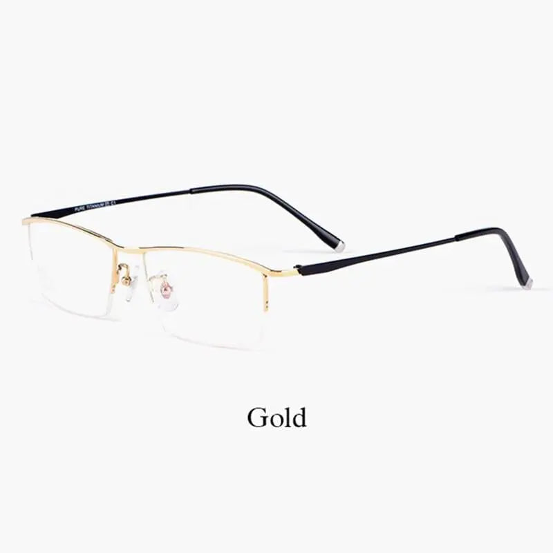 Men's Semi-Rimless Titanium Prescription Glasses J85148 — view 2 | Rx Spectacle