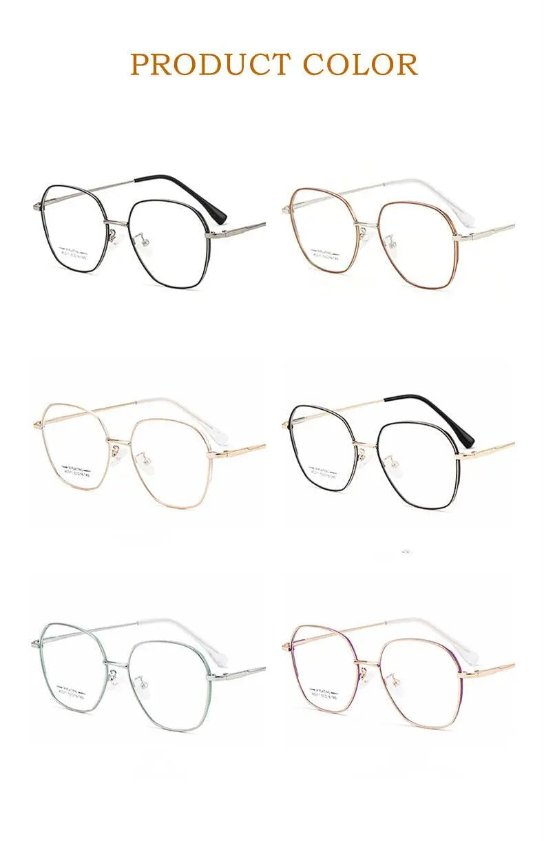 Unisex Polygon Full Rim Alloy Prescription Glasses AC011 — view 13 | Rx Spectacle