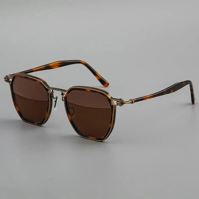 Men's Polygon Full Rim Titanium Oversized Prescription Glasses 58672 — view 7 | Rx Spectacle