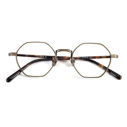 Women's Polygon Full Rim Titanium Prescription Glasses 63040 — view 1 | Rx Spectacle