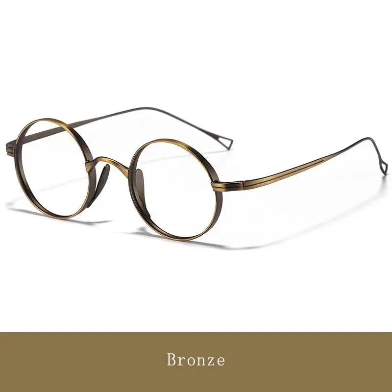 Unisex Round Full Rim Titanium Prescription Glasses Ft3001 — view 6 | Rx Spectacle