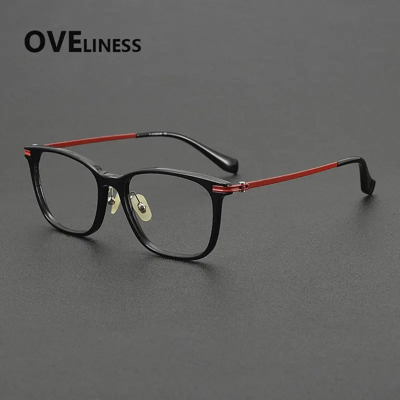 Unisex Square Full Rim Titanium Prescription Glasses 390012 — view 7 | Rx Spectacle