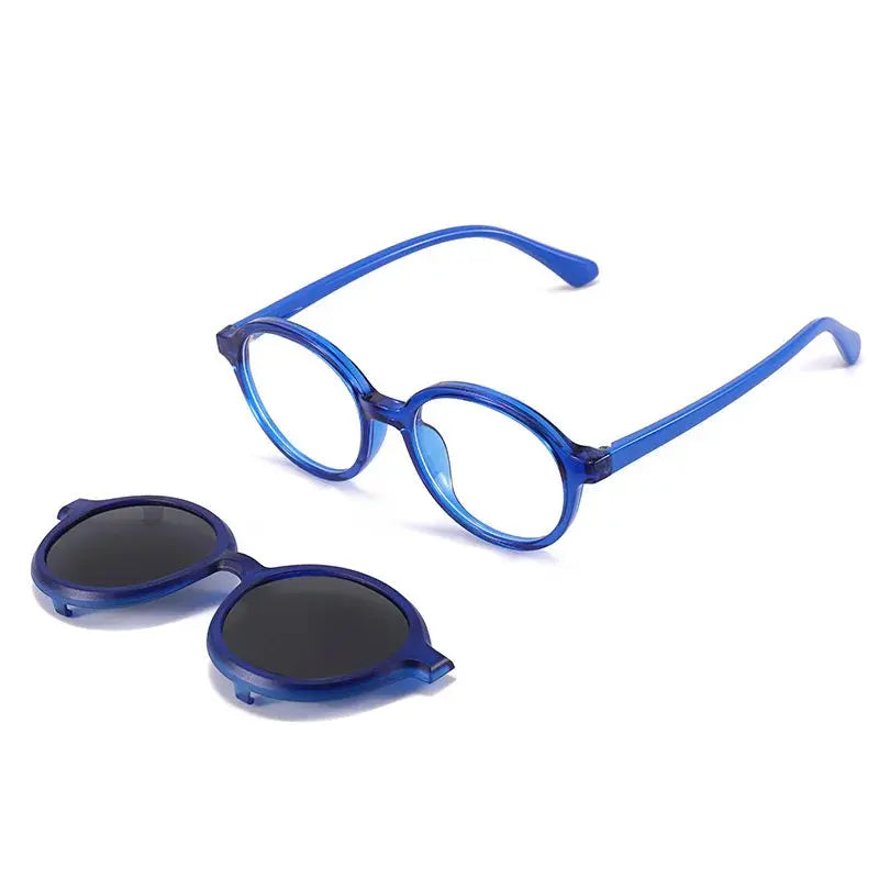 Unisex Round Full Rim TR90 Clip-On Reading Glasses 517361 — view 5 | Rx Spectacle