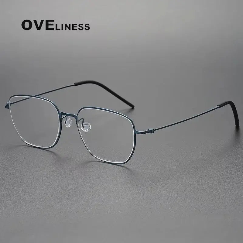Unisex Polygon Full Rim Titanium Prescription Glasses 55274 — view 6 | Rx Spectacle