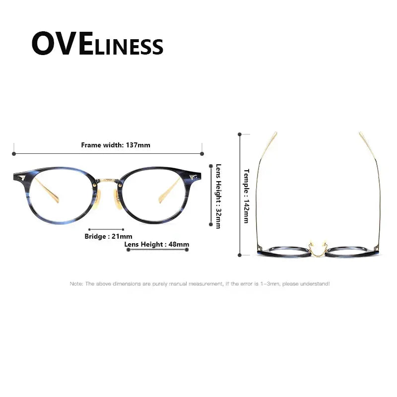 Women's Oval Full Rim Titanium Prescription Glasses 68510 — view 2 | Rx Spectacle