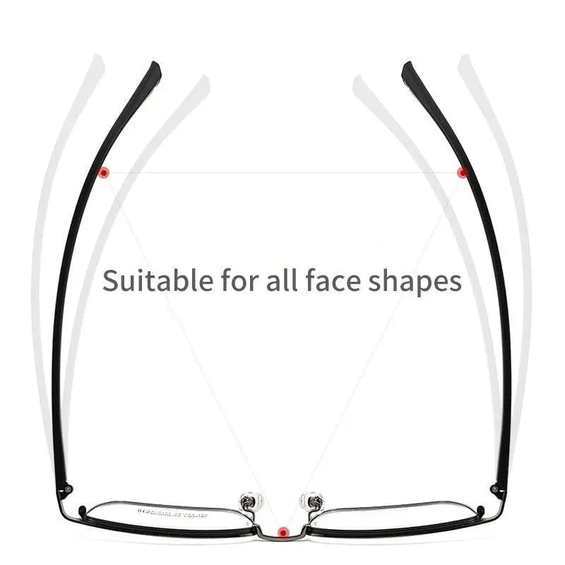 Men's Square Full Rim Titanium Prescription Glasses K9111 — view 10 | Rx Spectacle