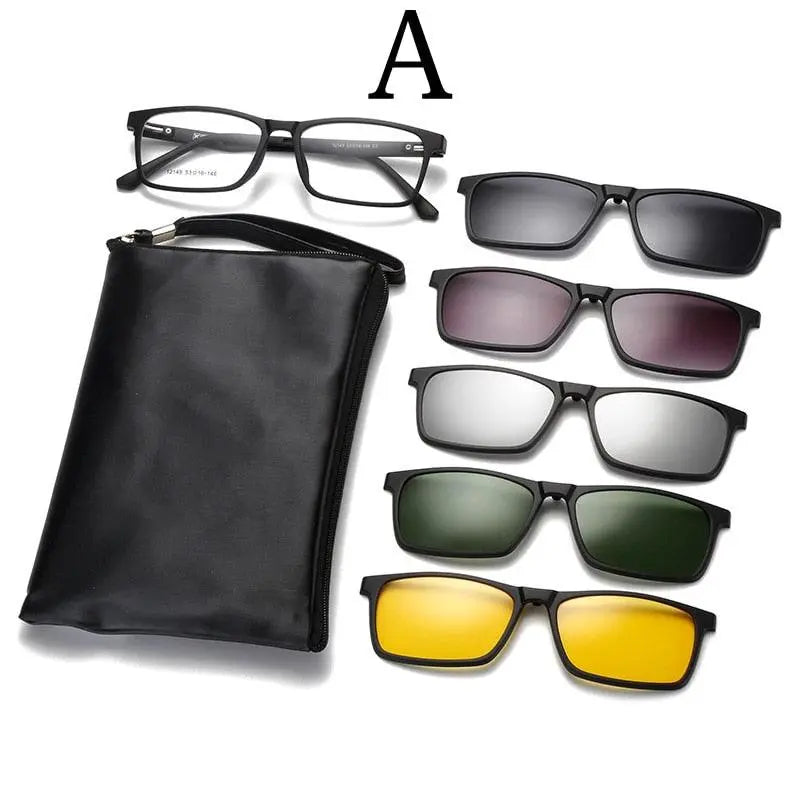 Unisex Square Full Rim TR90 Clip-On Prescription Glasses 12149 — view 3 | Rx Spectacle