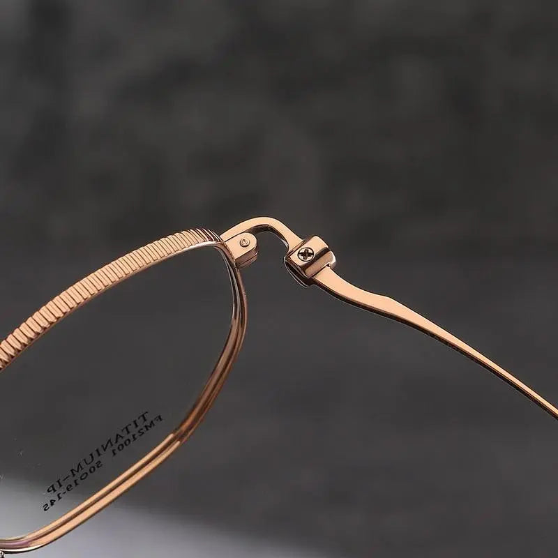 Unisex Polygon Full Rim Titanium Prescription Glasses Fm21001 — view 9 | Rx Spectacle