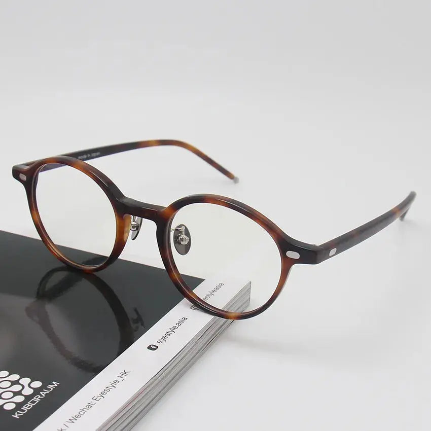 Unisex Round Full Rim Acetate Prescription Glasses 61705 — view 3 | Rx Spectacle