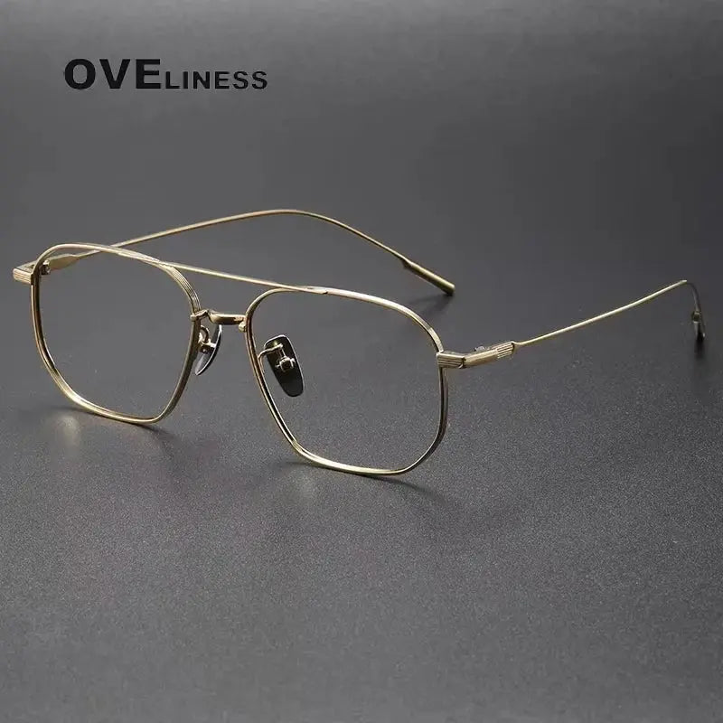 Women's Oval Full Rim Titanium Double Bridge Prescription Glasses 369133 — view 6 | Rx Spectacle