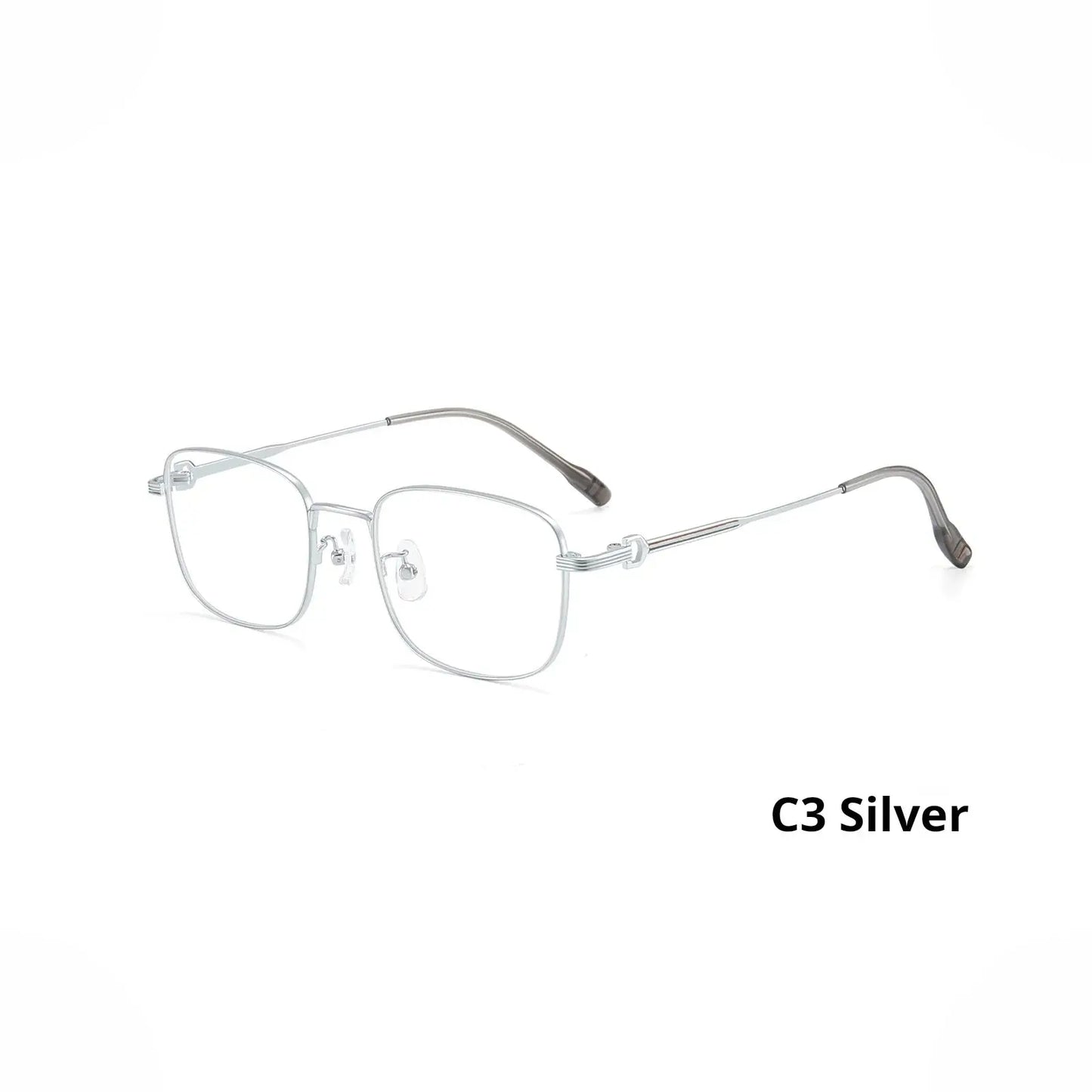 Unisex Square Full Rim Alloy Prescription Glasses 758232 — view 3 | Rx Spectacle