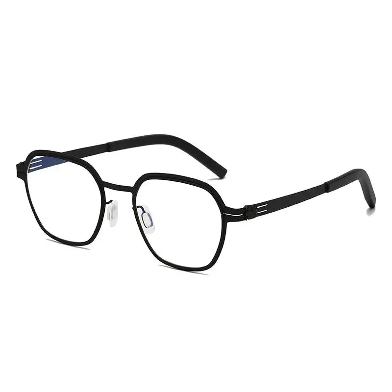Women's Polygon Full Rim Stainless Steel Prescription Glasses 464818 — view 8 | Rx Spectacle