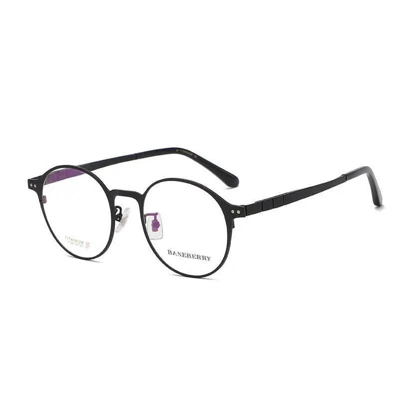 Unisex Round Full Rim Titanium Prescription Glasses 71080 — view 4 | Rx Spectacle