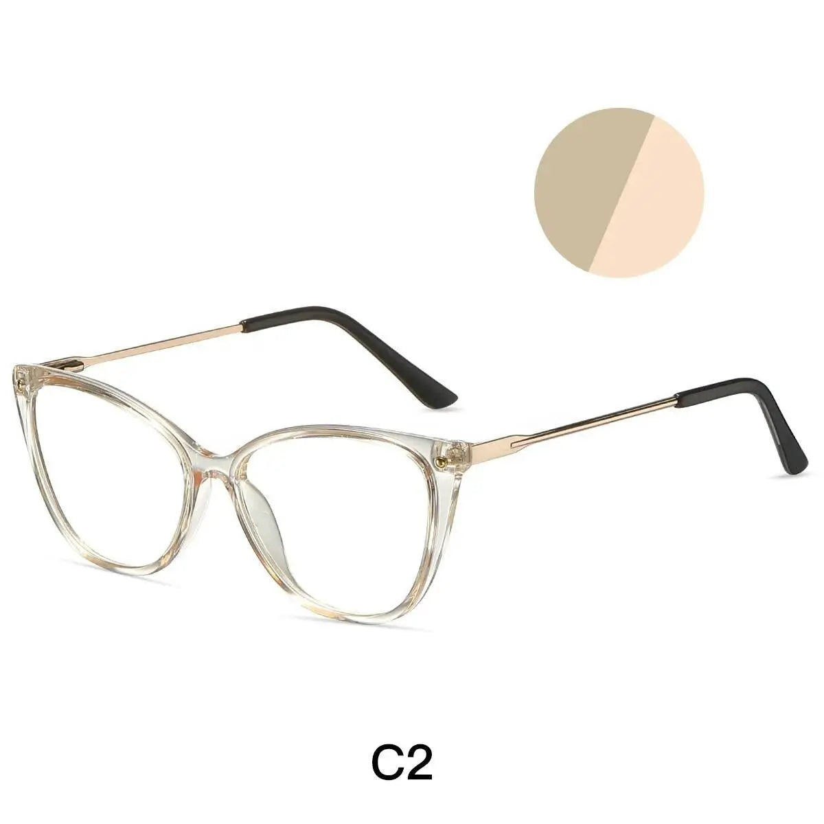 Women's Cat Eye Full Rim TR90 Prescription Glasses 87008 — view 7 | Rx Spectacle