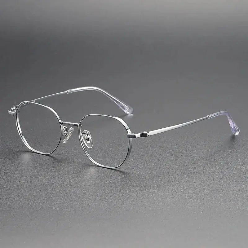 Women's Polygon Full Rim Titanium Prescription Glasses 124208 — view 4 | Rx Spectacle