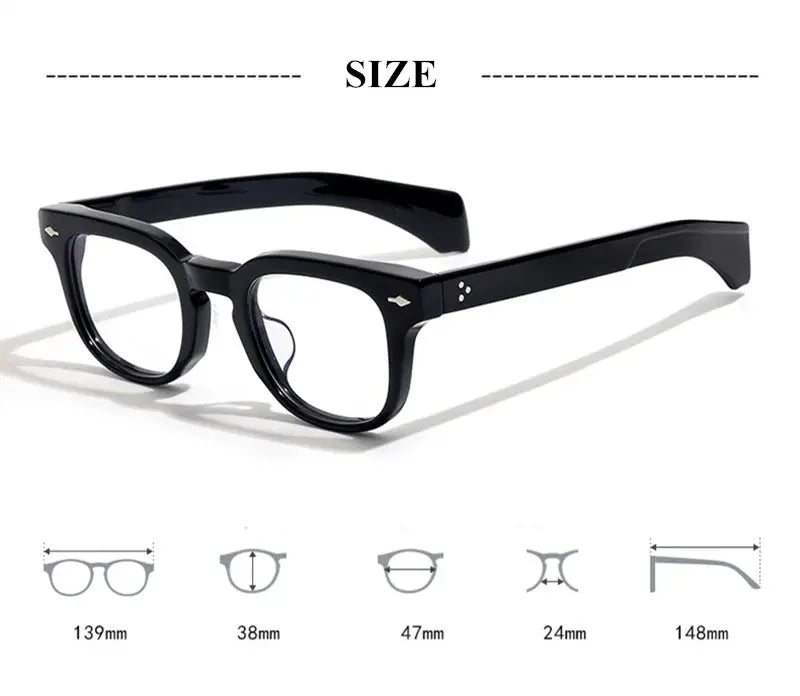 Unisex Browline Full Rim Acetate Prescription Glasses 368195 — view 2 | Rx Spectacle