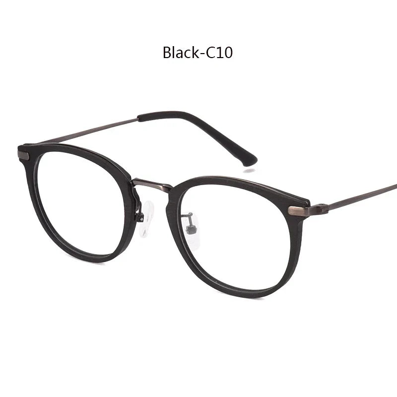 Women's Round Full Rim Titanium Prescription Glasses 809300 — view 3 | Rx Spectacle