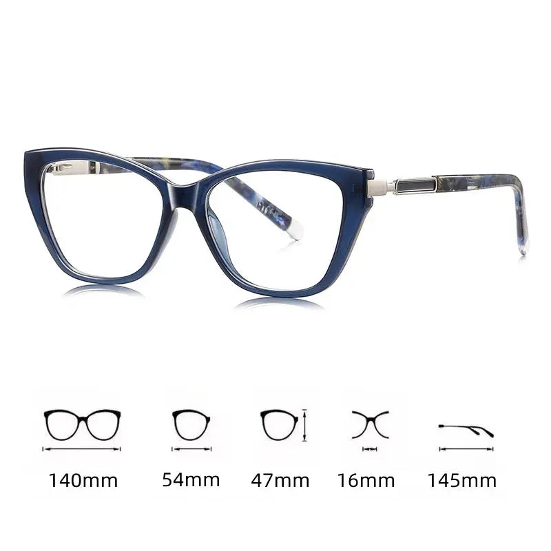 Women's Cat Eye Full Rim Acetate Reading Glasses 72209 — view 2 | Rx Spectacle