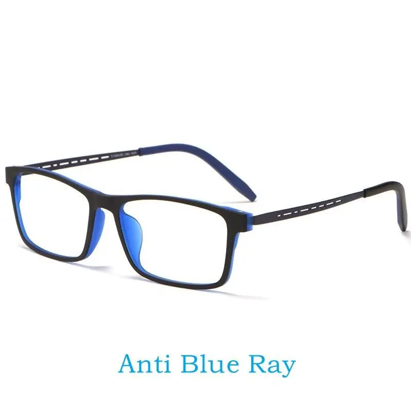 Men's Square Full Rim Titanium Reading Glasses Y8822 — view 5 | Rx Spectacle