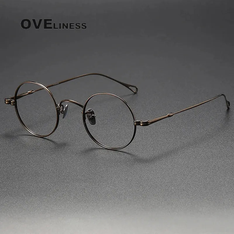 Women's Round Full Rim Titanium Prescription Glasses 369055 — view 6 | Rx Spectacle