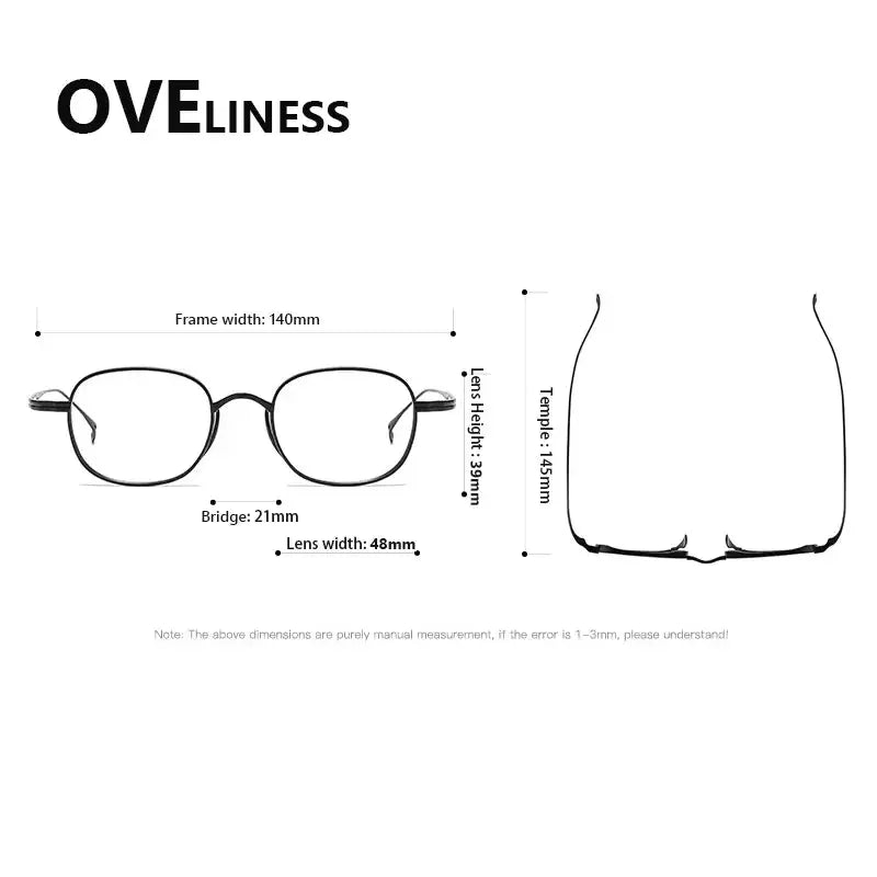 Unisex Oval Full Rim Titanium Prescription Glasses 810518 — view 2 | Rx Spectacle