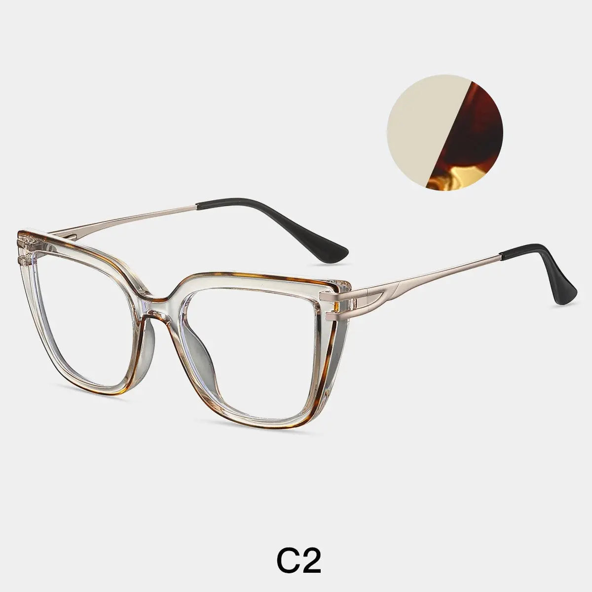 Women's Cat Eye Full Rim TR90 Prescription Glasses 87314 — view 6 | Rx Spectacle