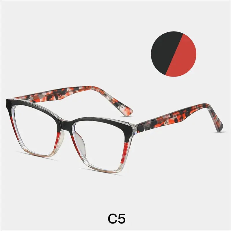 Women's Cat Eye Full Rim TR90 Prescription Glasses 8722 — view 6 | Rx Spectacle