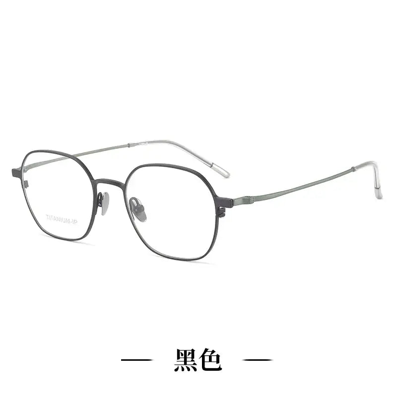 Women's Polygon Full Rim Titanium Prescription Glasses 8156 — view 3 | Rx Spectacle