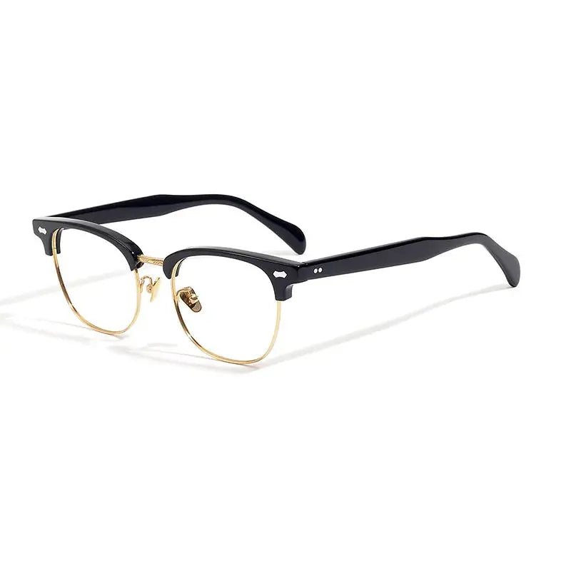 Unisex Square Full Rim Titanium Oversized Prescription Glasses 49010 — view 4 | Rx Spectacle
