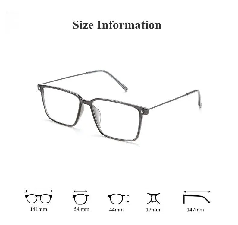 Unisex Square Full Rim Alloy Prescription Glasses 32150 — view 2 | Rx Spectacle