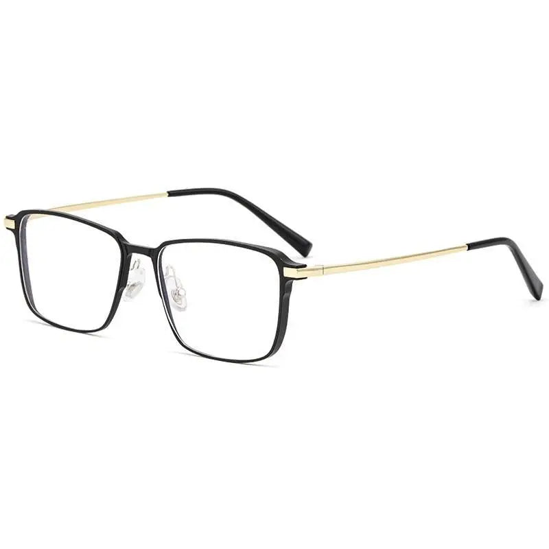 Men's Square Full Rim Titanium Prescription Glasses L5058 — view 5 | Rx Spectacle