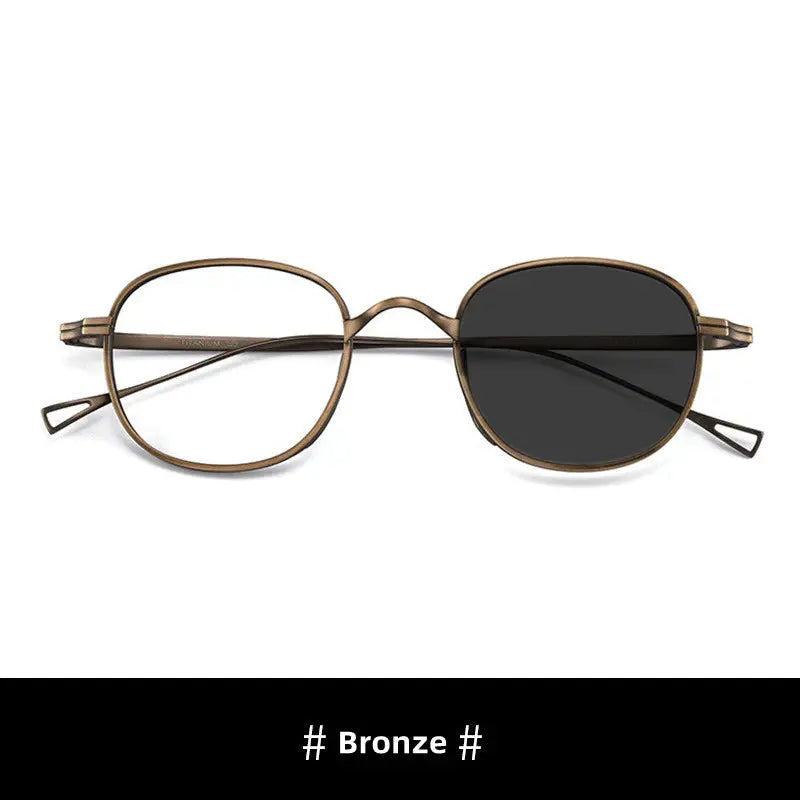 Unisex Round Full Rim Titanium Reading Glasses 8016 — view 12 | Rx Spectacle