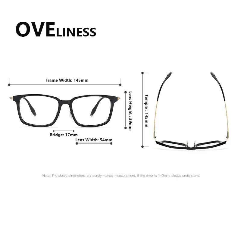 Unisex Square Full Rim Titanium Prescription Glasses 202510 — view 2 | Rx Spectacle