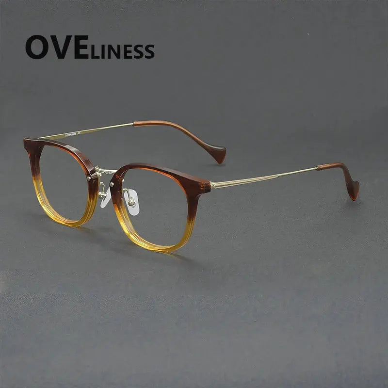 Unisex Round Full Rim Titanium Prescription Glasses 936019 — view 3 | Rx Spectacle