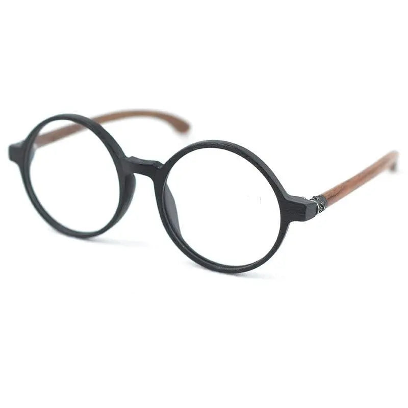 Unisex Round Full Rim Wood Prescription Glasses Ft3590 — view 5 | Rx Spectacle