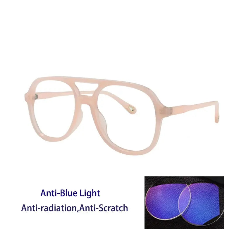 Unisex Square Full Rim TR90 Double Bridge Reading Glasses 73312 — view 3 | Rx Spectacle