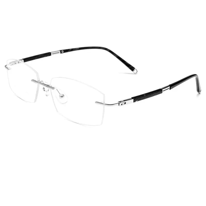 Women's Oval Rimless Titanium Prescription Glasses 563517 — view 6 | Rx Spectacle