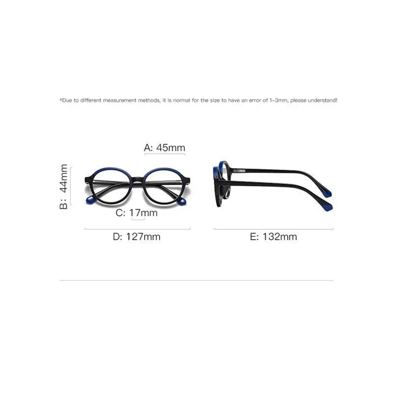 Unisex Round Full Rim TR90 Prescription Glasses 20214 — view 12 | Rx Spectacle
