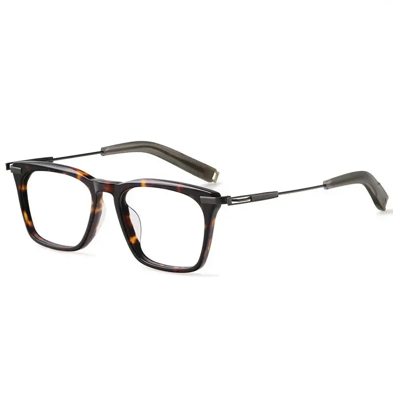 Men's Square Full Rim Titanium Oversized Prescription Glasses 403779 — view 9 | Rx Spectacle