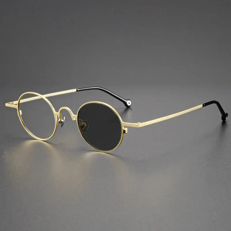 Unisex Round Full Rim Titanium Reading Glasses K080 — view 10 | Rx Spectacle